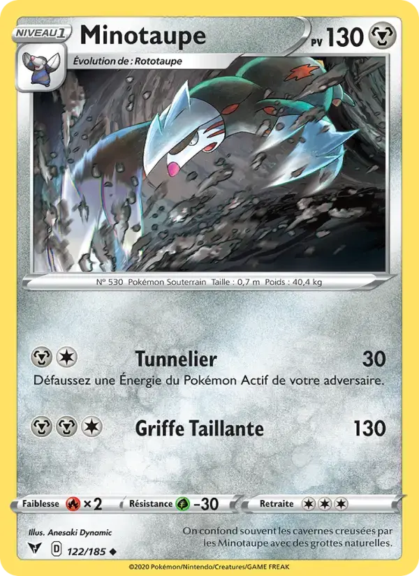 Carte Pokémon Minotaupe #122 — Voltage Éclatant