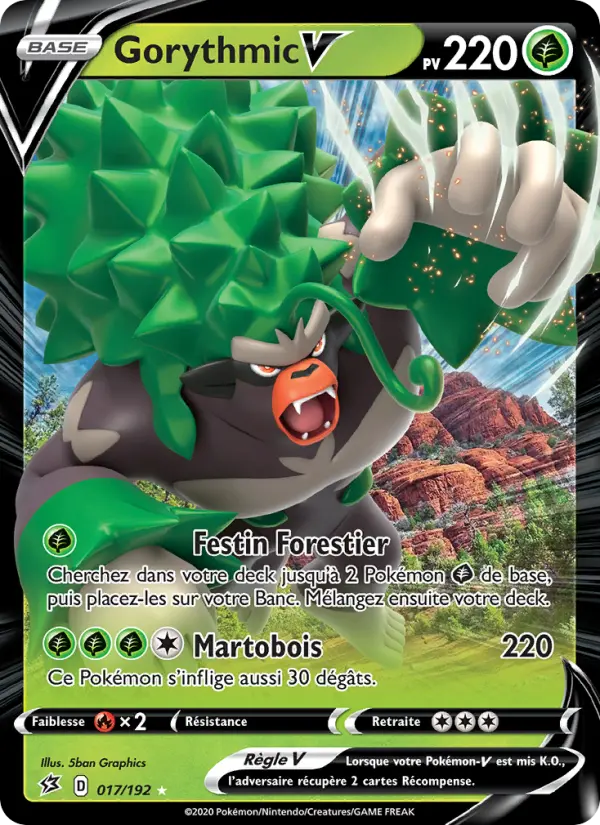 Carte Pokémon Gorythmic V #17 — Clash des Rebelles