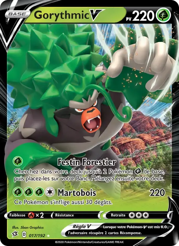 Carte Pokémon Gorythmic V #17 — Clash des Rebelles