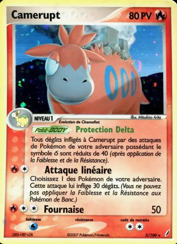 Carte Pokémon Camerupt #3 — Gardiens de Cristal