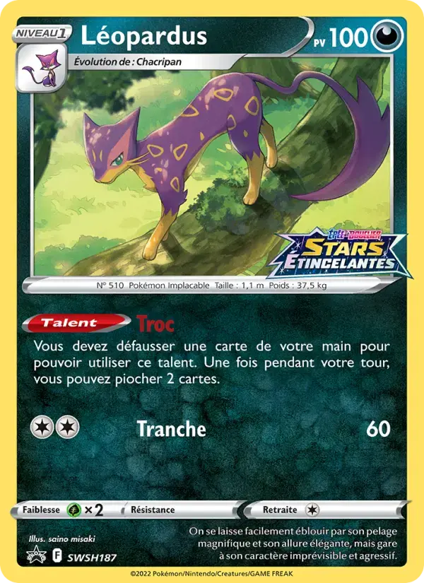 Carte Pokémon Léopardus #SWSH187 — Promos Épée et Bouclier