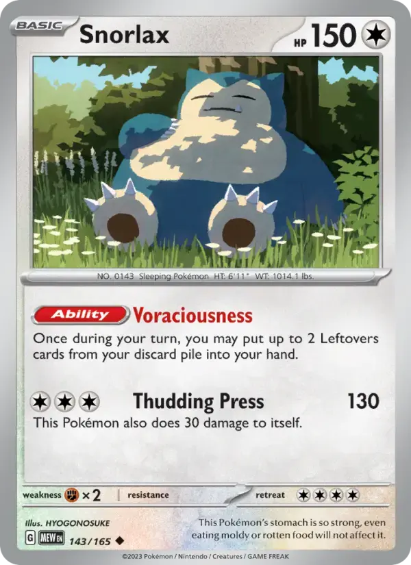 Snorlax #143 — 151