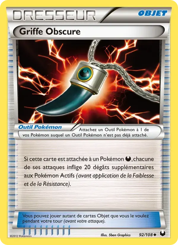 Carte Pokémon Griffe Obscure #92 — Explorateurs Obscurs
