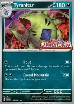 Tyranitar #135 Stamp — Paldea Evolved