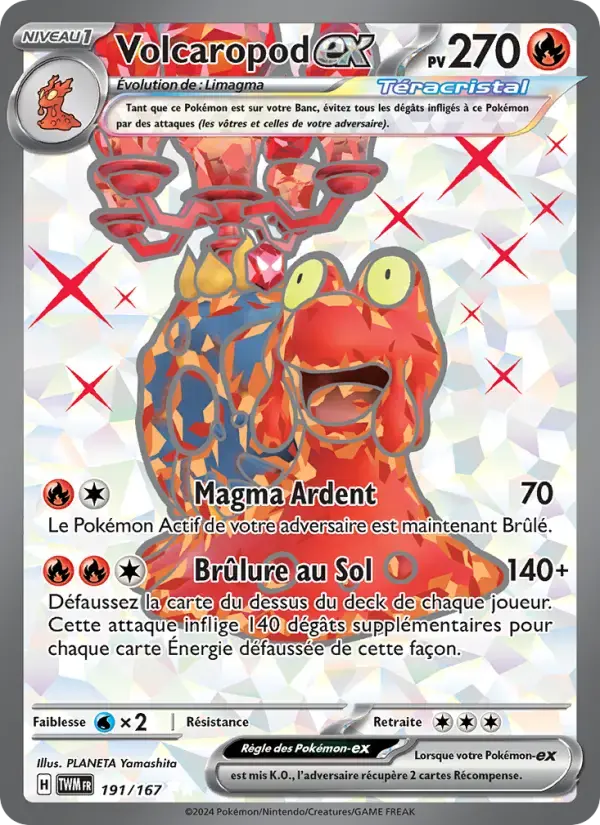 Carte Pokémon Volcaropod-ex #191 — Mascarade Crépusculaire