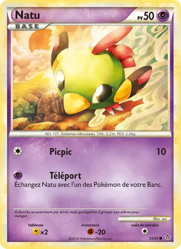 Carte Pokémon Natu #55 — Déchaînement
