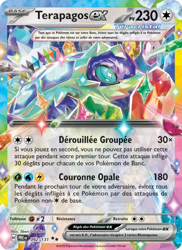 Carte Pokémon Terapagos-ex #092 — Évolutions Prismatiques