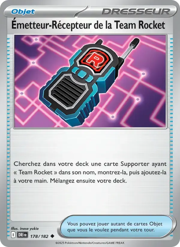 Carte Pokémon Émetteur-Récepteur de la Team Rocket #178 — Rivalités Destinées
