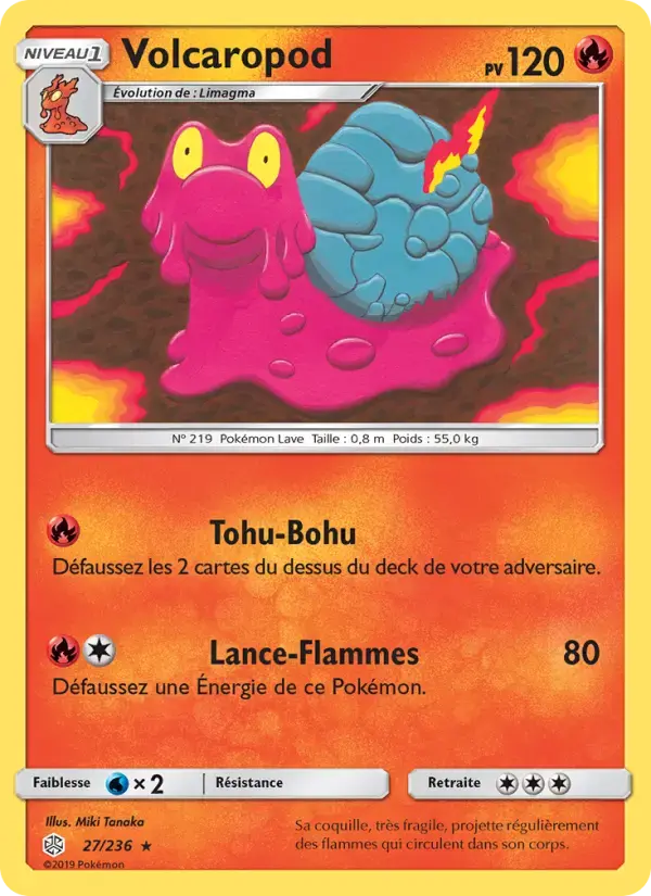 Carte Pokémon Volcaropod #27 — Éclipse Cosmique