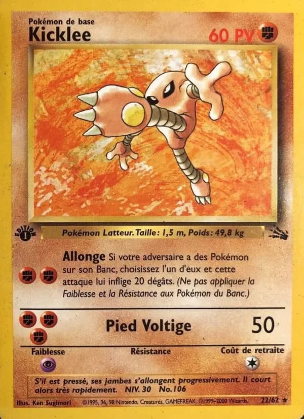 Carte Pokémon Kicklee #22 — Fossile