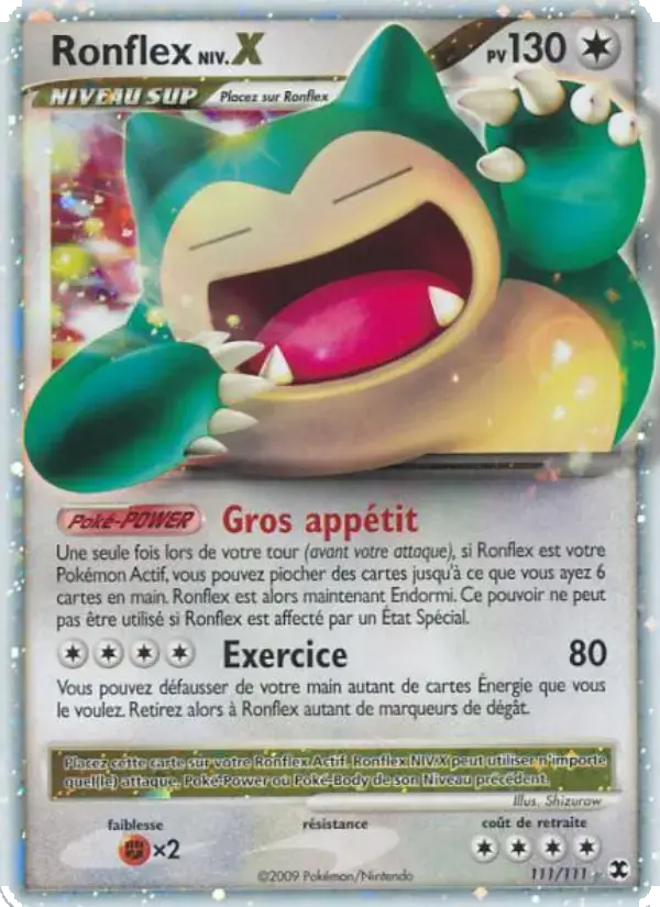 Carte Pokémon Ronflex Niv. X #111 — Rivaux Émergeants