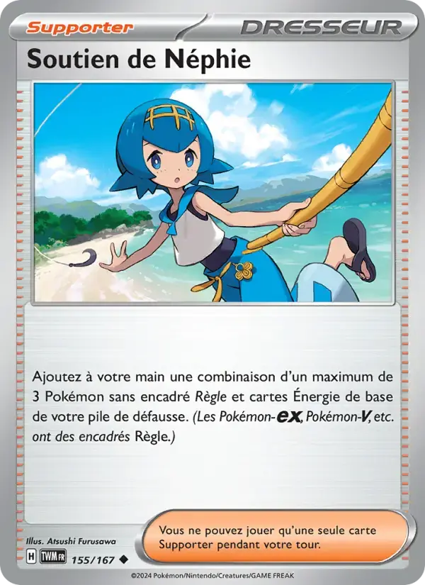 Carte Pokémon Soutien de Néphie #155 — Mascarade Crépusculaire
