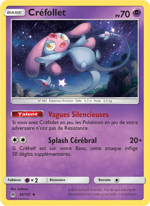 Carte Pokémon Créfollet #42 — Lumière Interdite