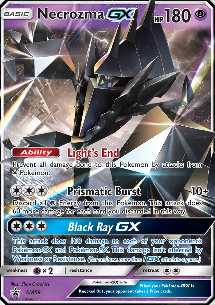 Carte Pokémon Necrozma GX #SM58 — Promos Soleil et Lune