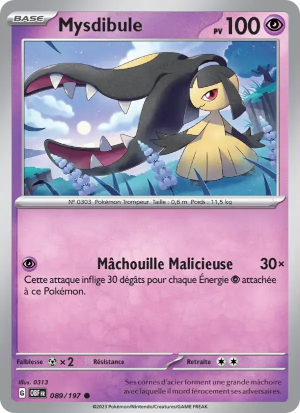 Carte Pokémon Mysdibule #089 — Flammes Obsidiennes