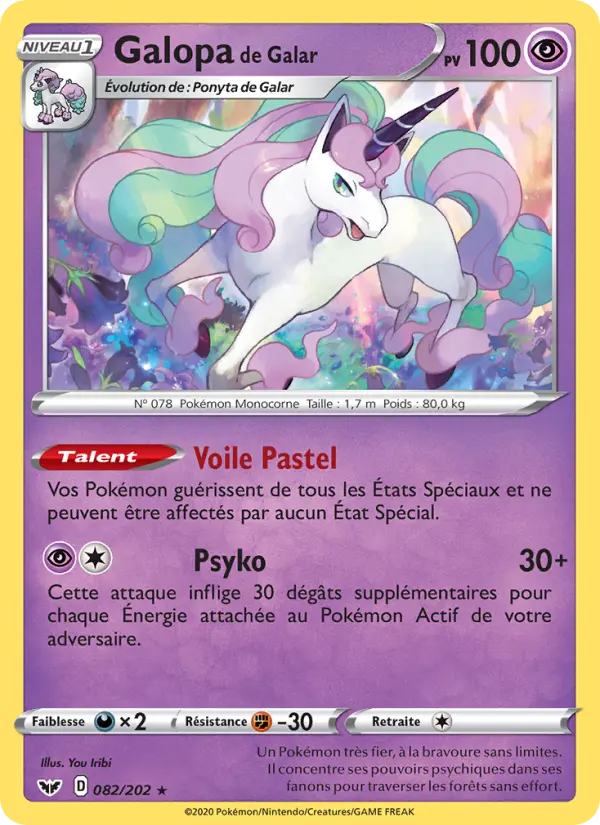 Carte Pokémon Galopa de Galar #82 — Épée et Bouclier