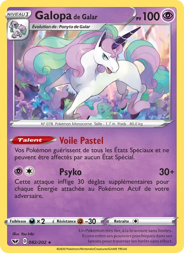 Carte Pokémon Galopa de Galar #82 — Épée et Bouclier