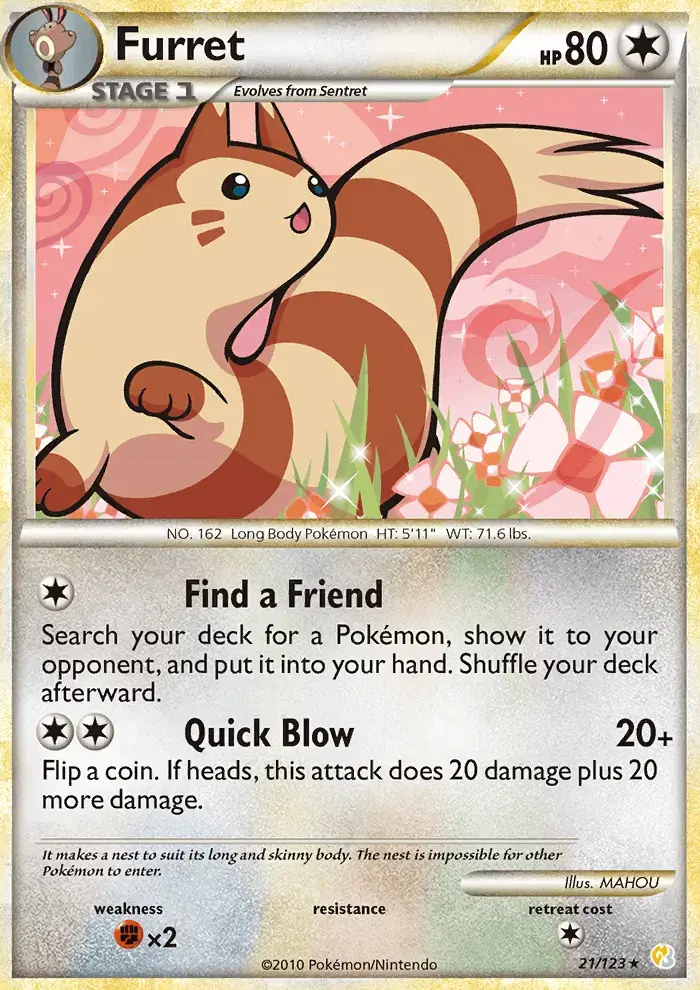Furret #21 — HeartGold SoulSilver