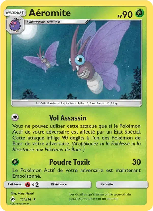 Carte Pokémon Aéromite #11 — Alliance Infaillible
