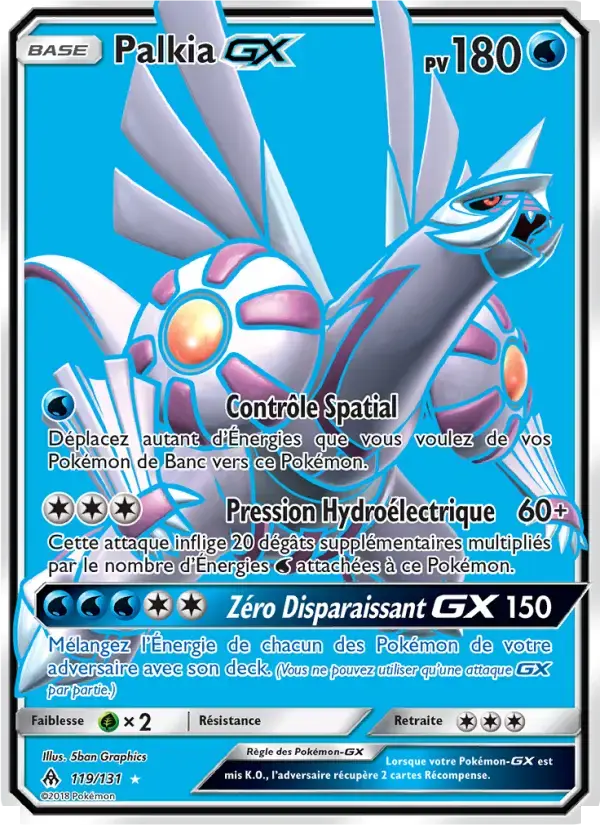 Carte Pokémon Palkia GX #119 — Lumière Interdite