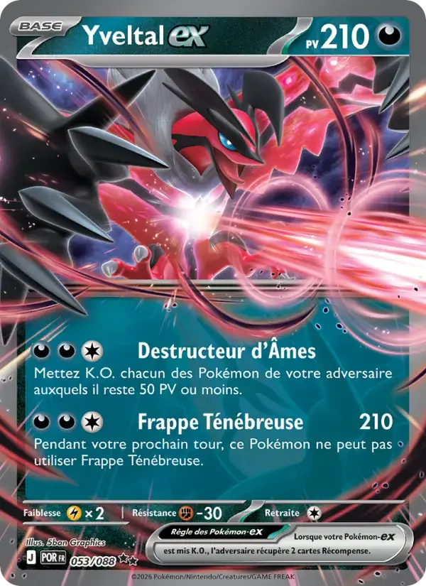 Carte Pokémon Yveltal-ex #053 — Équilibre Parfait