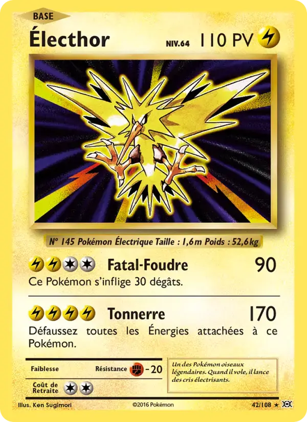 Carte Pokémon Électhor #42 — Évolutions XY