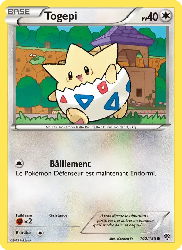 Carte Pokémon Togepi #102 — Tempête Plasma