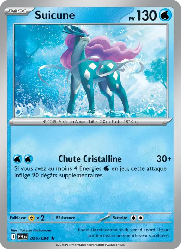 Carte Pokémon Suicune #026 — Flammes Fantasmagoriques