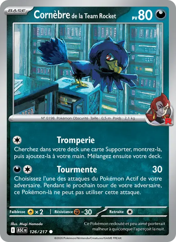 Carte Pokémon Cornèbre de la Team Rocket #126 — Héros Transcendants