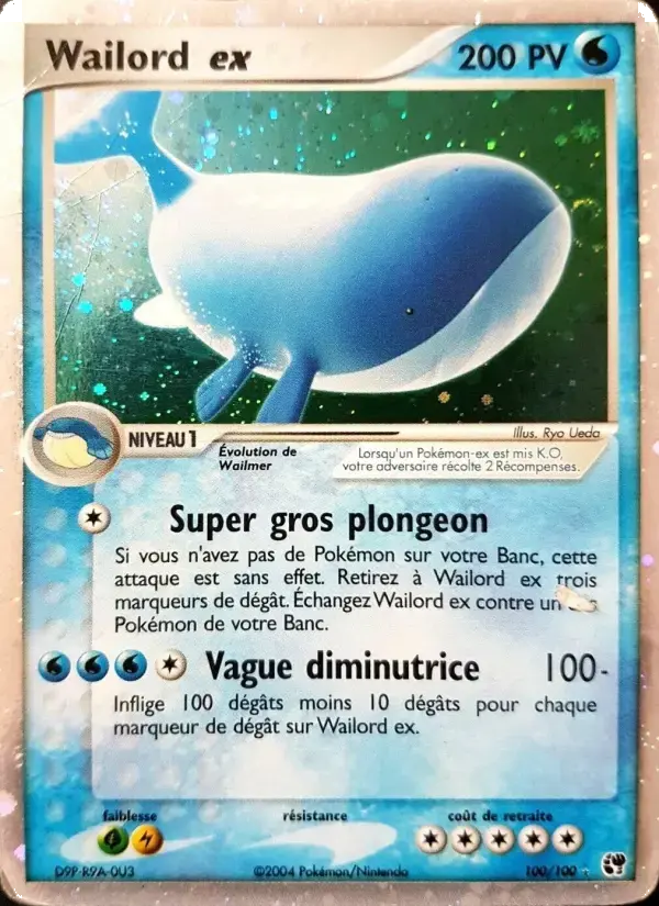 Carte Pokémon Wailord ex #100 — Tempête de Sable