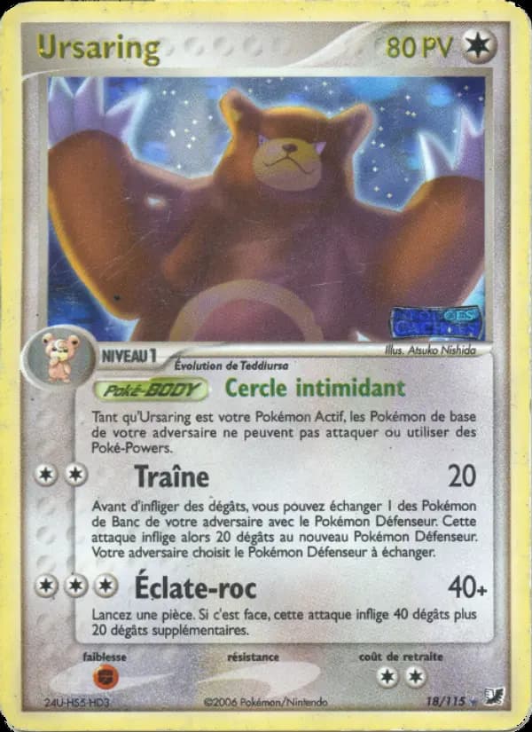 Carte Pokémon Ursaring #18 — Forces Cachées