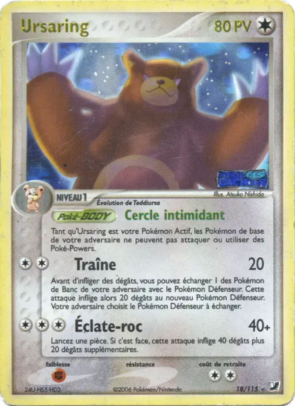 Carte Pokémon Ursaring #18 — Forces Cachées