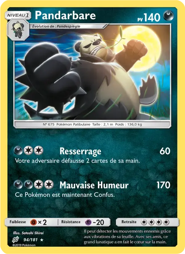Carte Pokémon Pandarbare #94 — Duo de Choc
