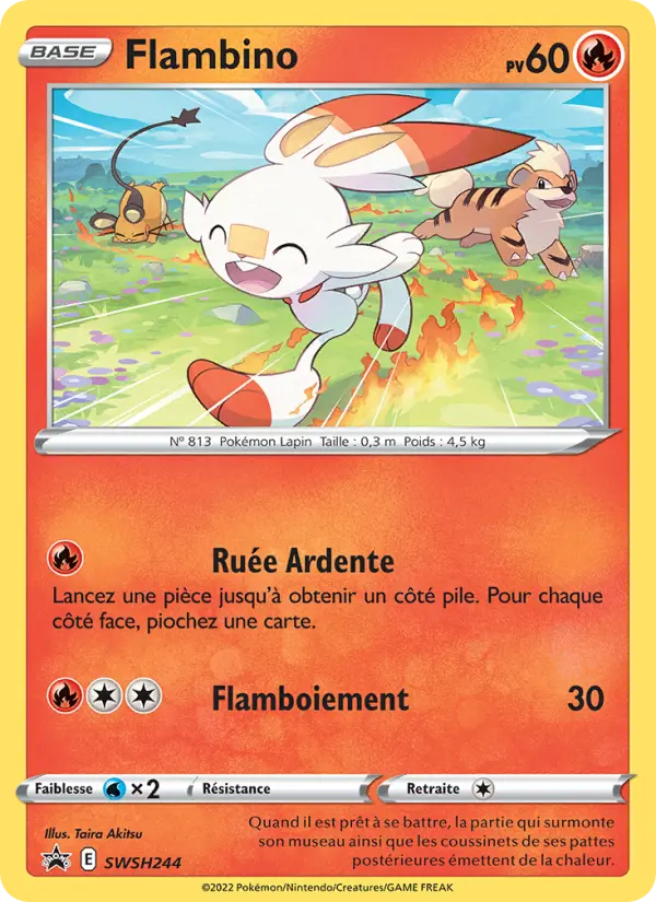 Carte Pokémon Flambino #SWSH244 — Promos Épée et Bouclier