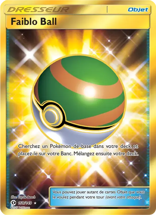 Carte Pokémon Faiblo Ball #158 — Soleil et Lune