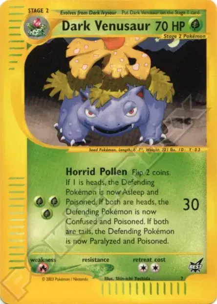 Carte Pokémon Florizarre obscur #7/9 — Jumbo