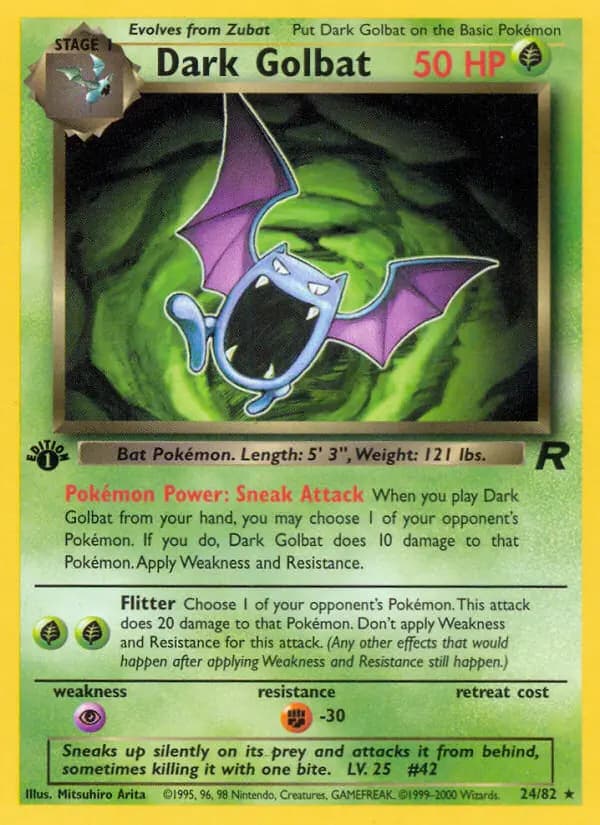 Dark Golbat #24 — Team Rocket