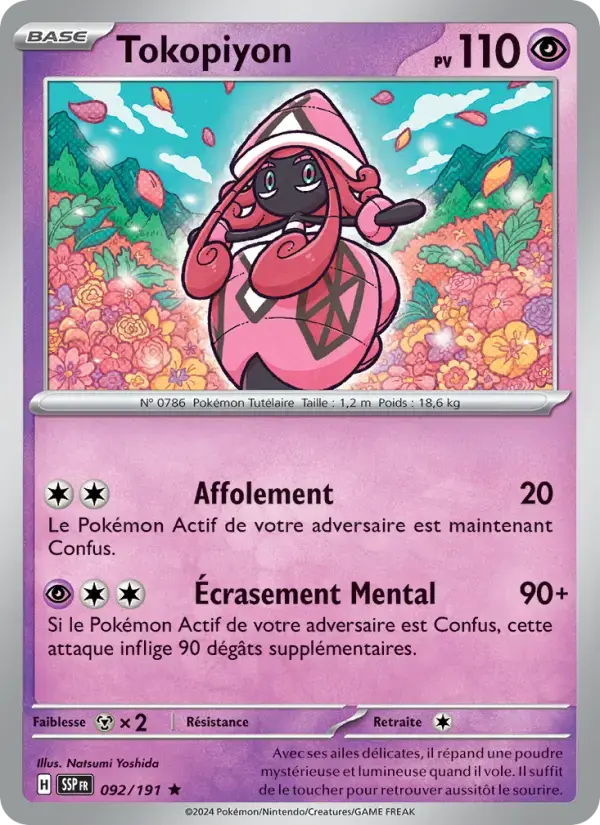 Carte Pokémon Tokopiyon #092 — Étincelles Déferlantes