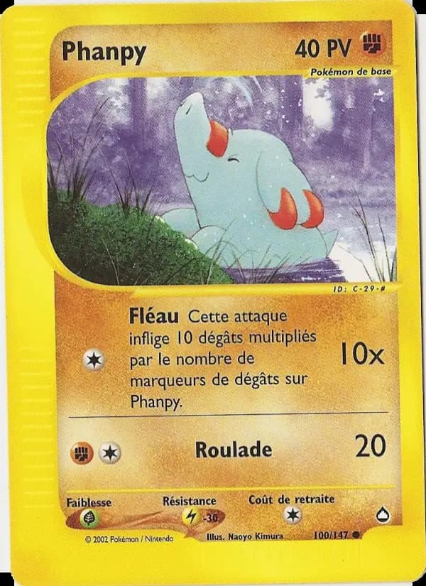 Carte Pokémon Phanpy #100 — Aquapolis