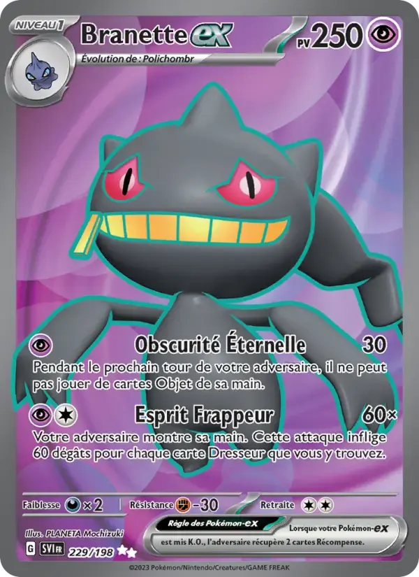 Carte Pokémon Branette-ex #229 — Écarlate et Violet