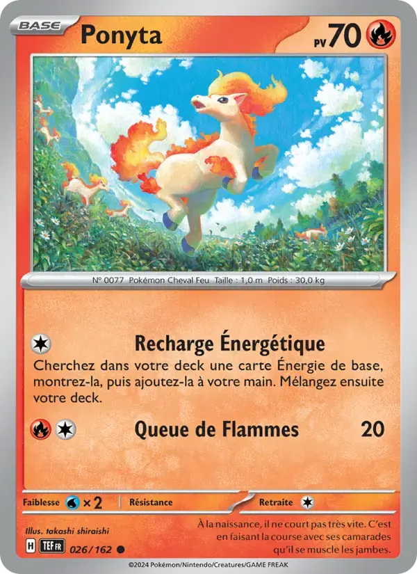 Carte Pokémon Ponyta #026 — Forces Temporelles