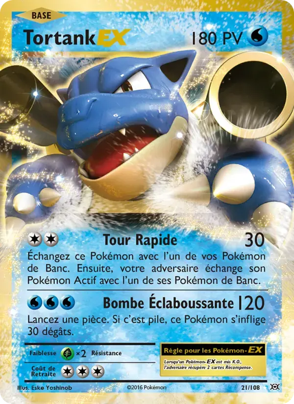 Carte Pokémon Tortank EX #21 — Évolutions XY