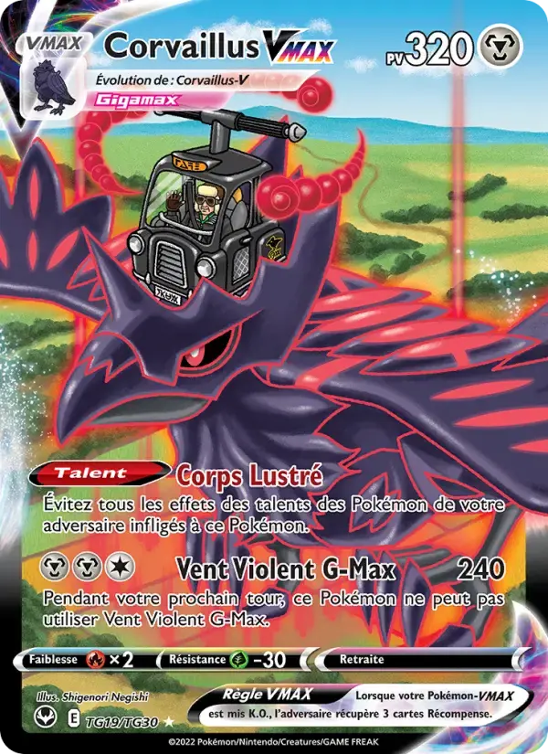Carte Pokémon Corvaillus VMAX #TG19 — Tempête Argentée