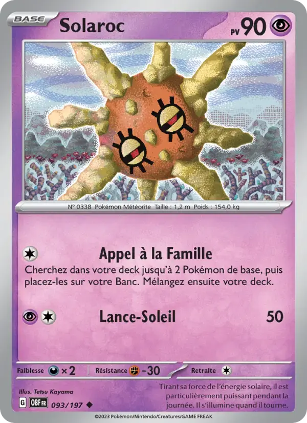 Carte Pokémon Solaroc #093 — Flammes Obsidiennes