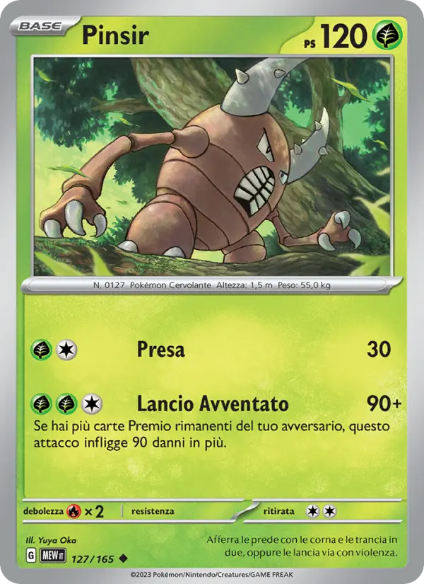 Carte Pokémon Scarabrute #127 — Pokémon 151