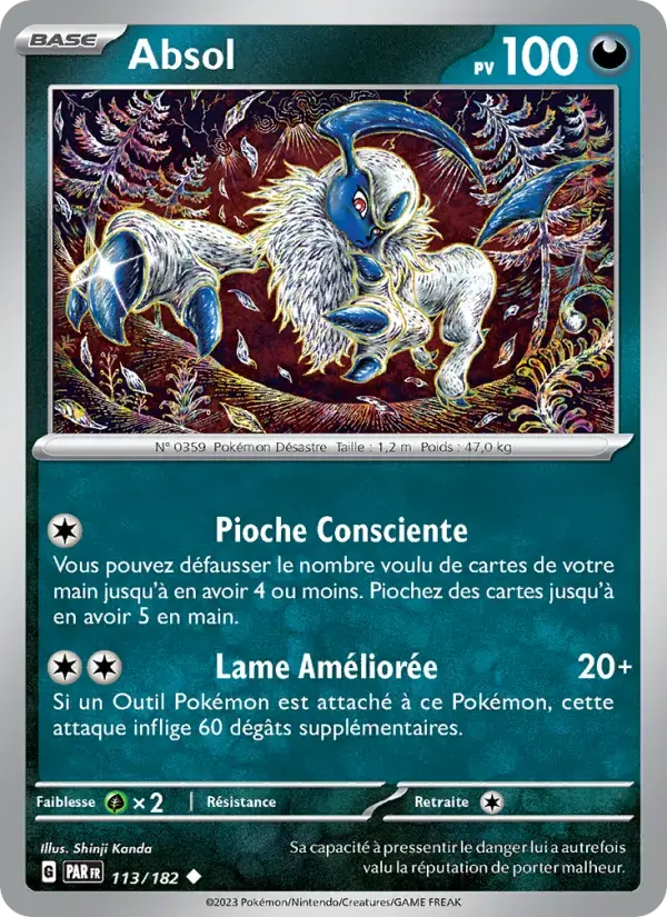 Carte Pokémon Absol #113 — Faille Paradoxe