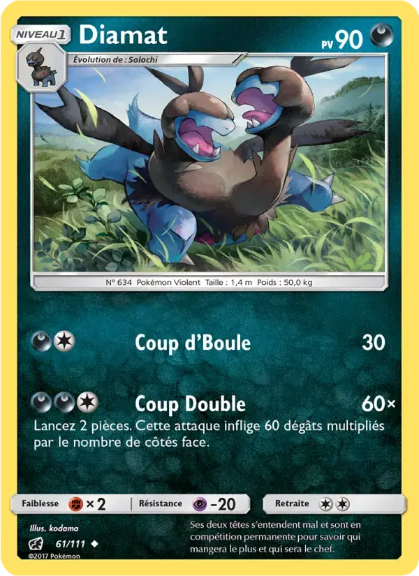 Carte Pokémon Diamat #61 — Invasion Carmin