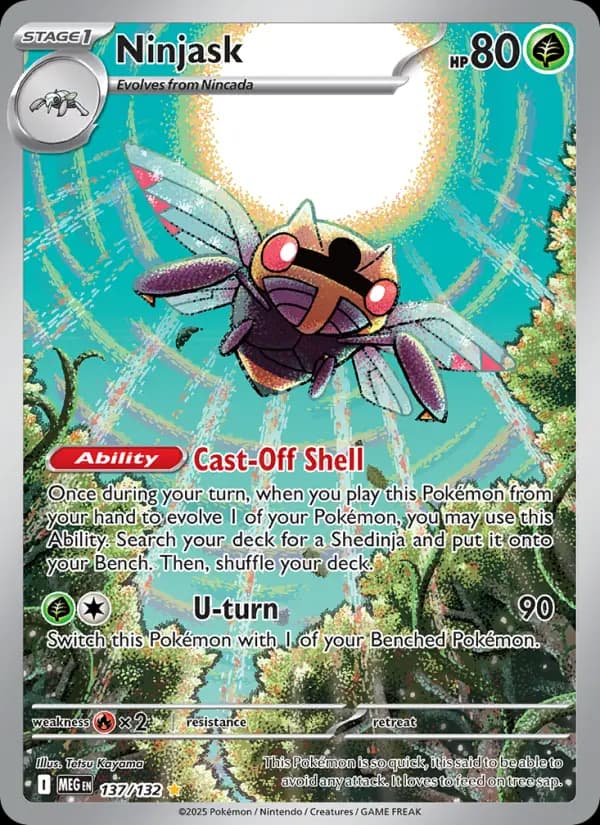 Carte Pokémon Ninjask #137 — Méga-Évolution