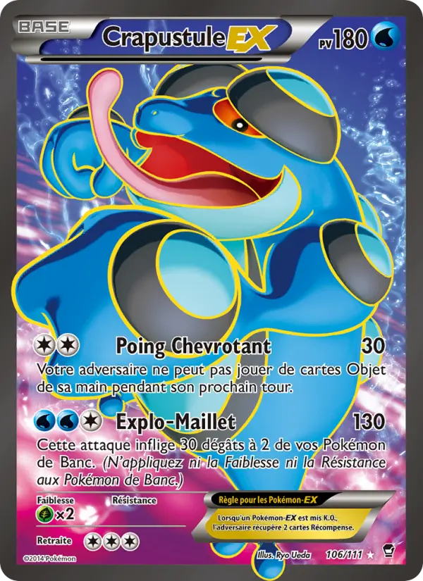 Carte Pokémon Crapustule EX #106 — Poings Furieux