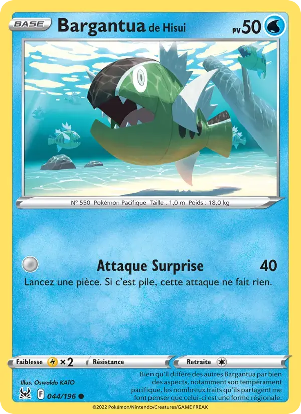 Carte Pokémon Bargantua de Hisui #044 — Origine Perdue